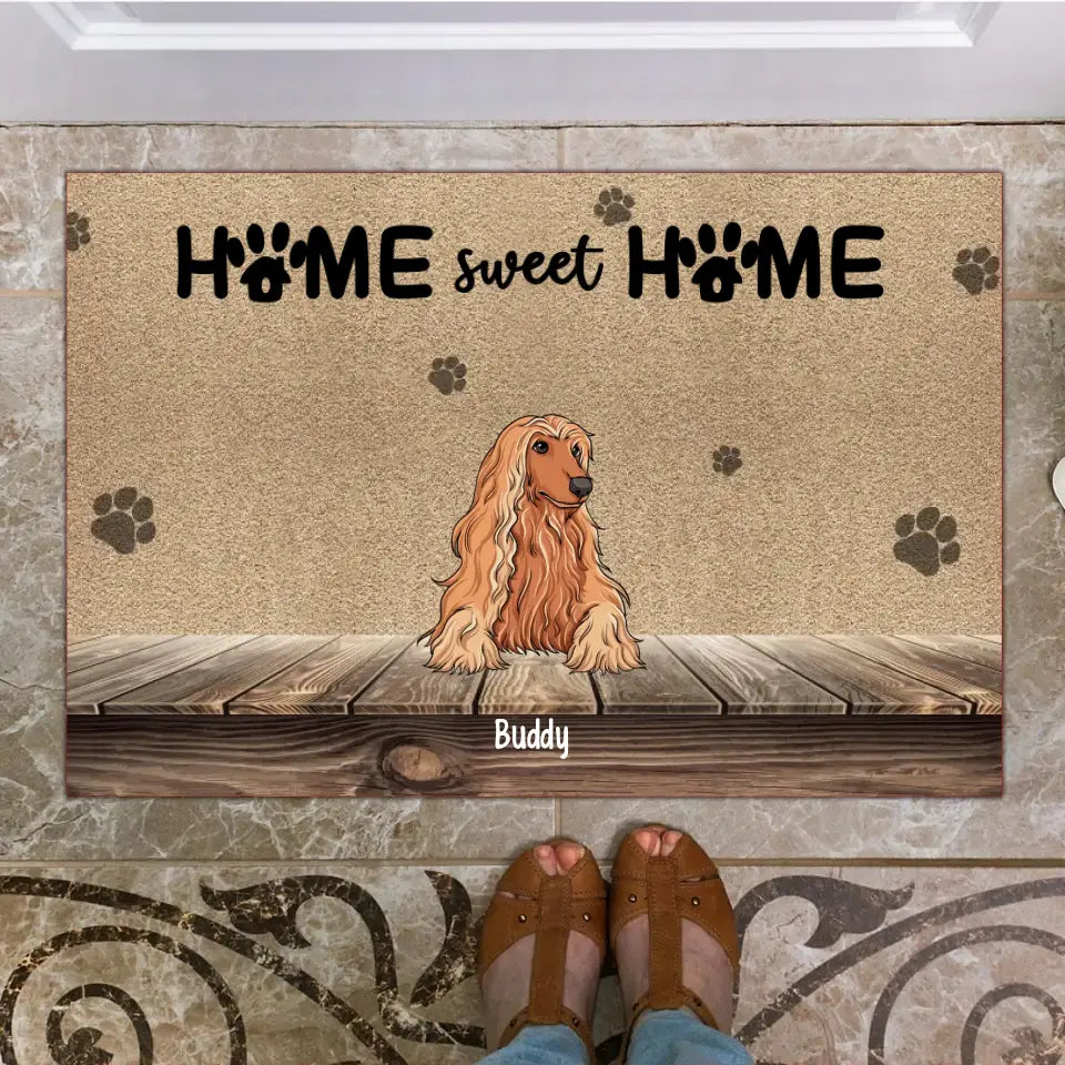 Personalized Pet Breed Doormat, Gifts For Pet Lovers, Home Sweet Home Doormat