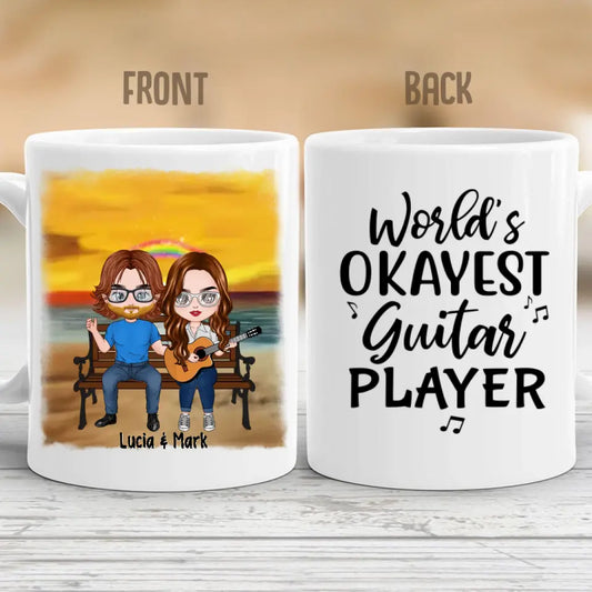 Guitar Partners For Life - Personalized Gifts Custom Guitar Mug For Family For Couples, Guitar Lovers