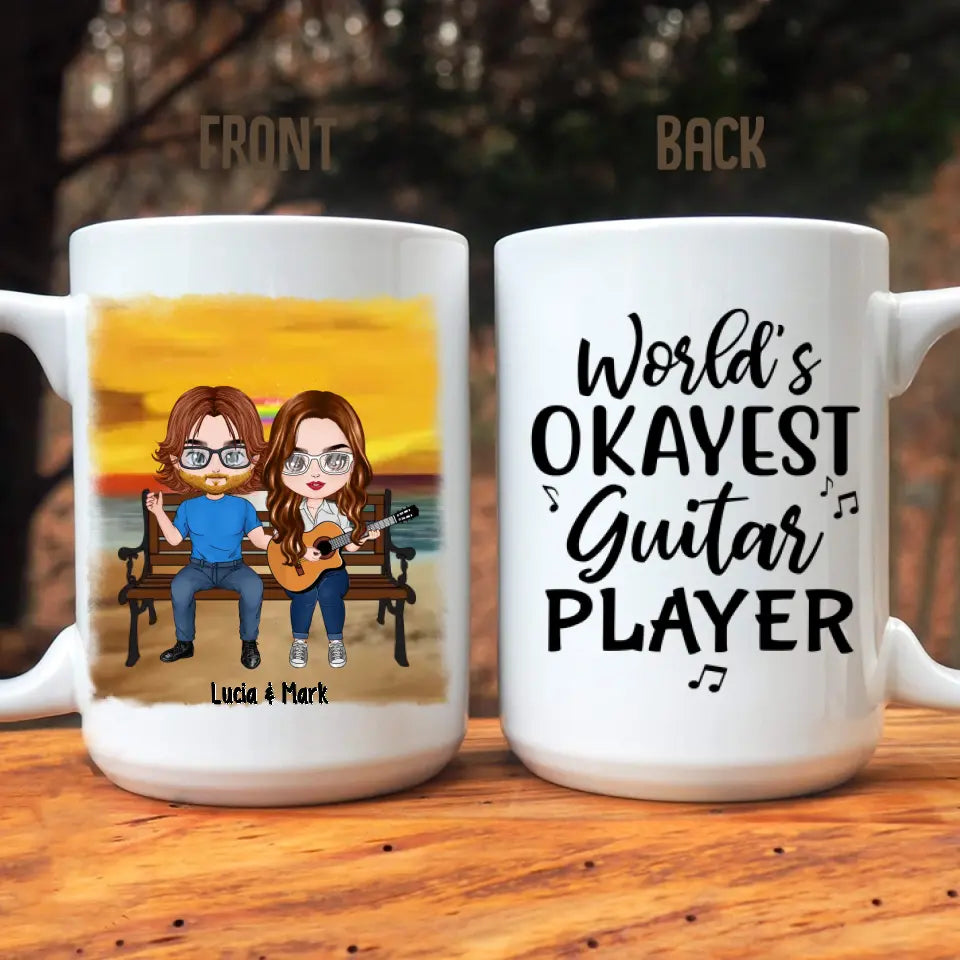 Guitar Partners For Life - Personalized Gifts Custom Guitar Mug For Family For Couples, Guitar Lovers